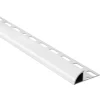 Viertelkreisprofil Aluminium weiß, Breite 10 mm