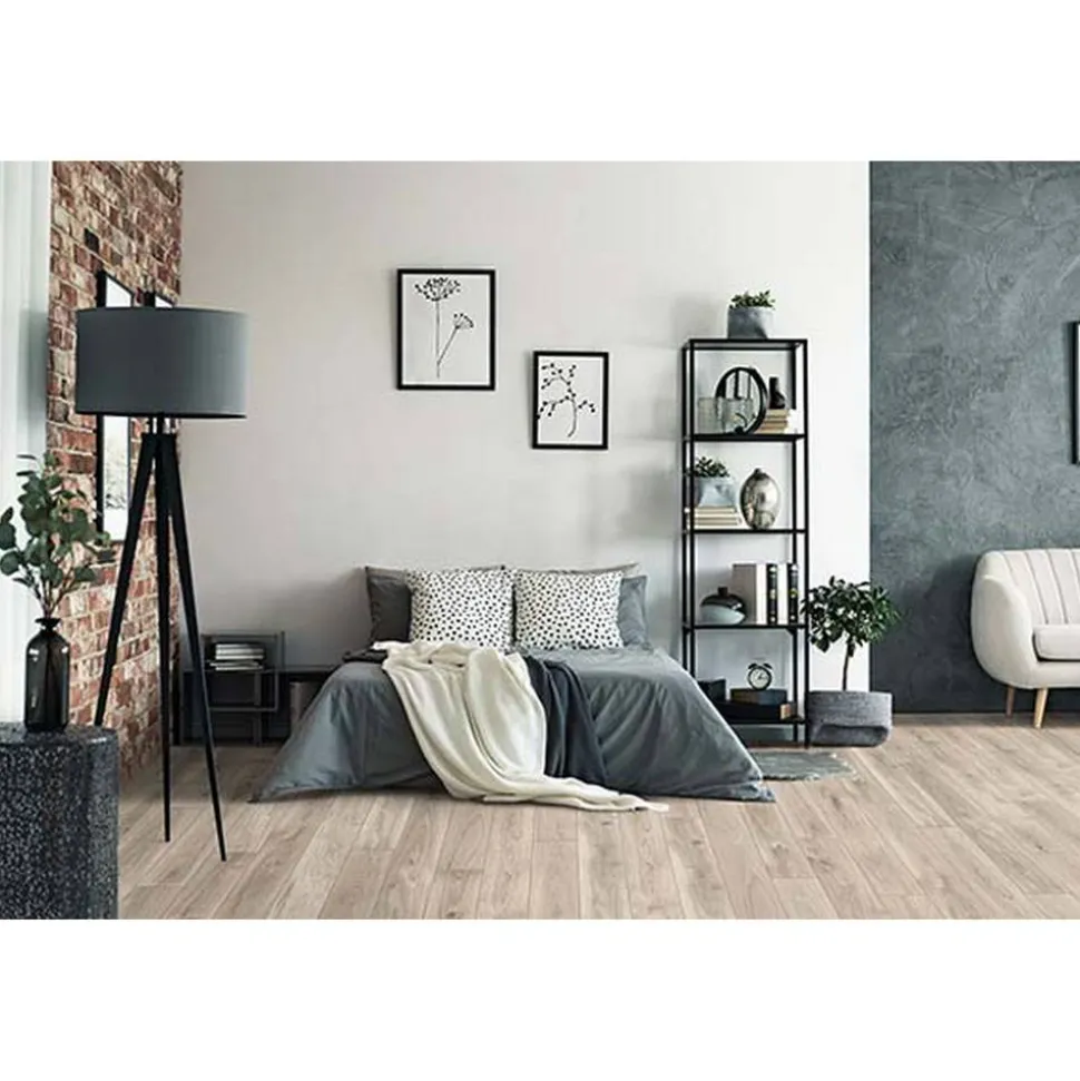 Vinylboden 'Greenvinyl' Eiche grau 4 mm