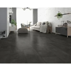 Vinylboden 'Green Vinyl Fliese' Waschbeton dunkel 4 mm