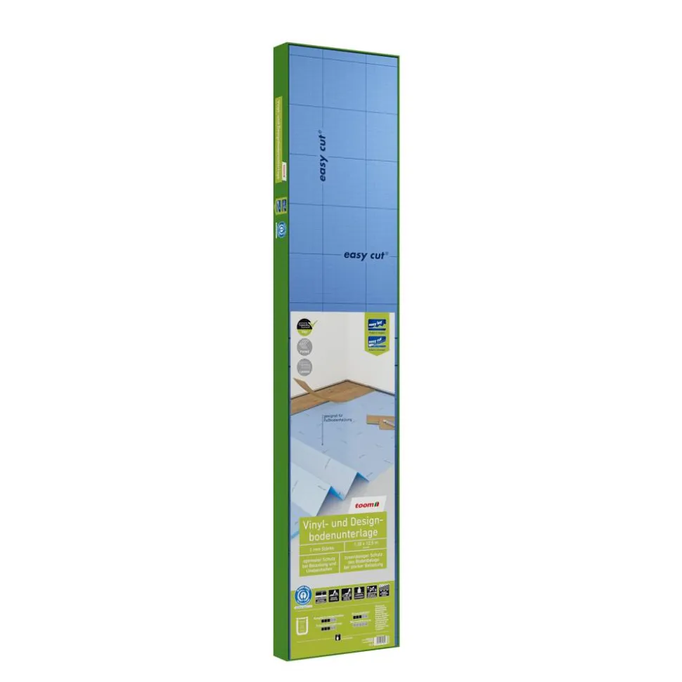 Vinyl- und Designbodenunterlage 1 mm, 1,2 x 12,5 m, 15 m²