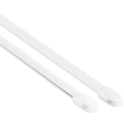 Vitragestangen weiß 100 - 160 cm 2 Stück