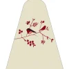 Vlieshaube Vögel beige 110 x 90 cm