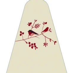 Vlieshaube Vögel beige 110 x 90 cm