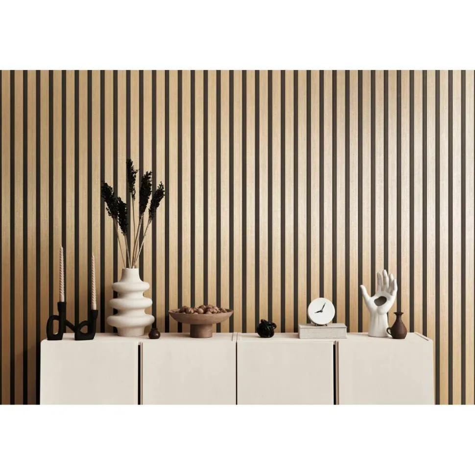 Vliestapete '50 Jahre A.S.' Holzpaneel gold 0,53 x 10,05 m