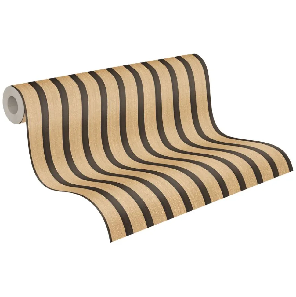 Vliestapete '50 Jahre A.S.' Holzpaneel gold 0,53 x 10,05 m