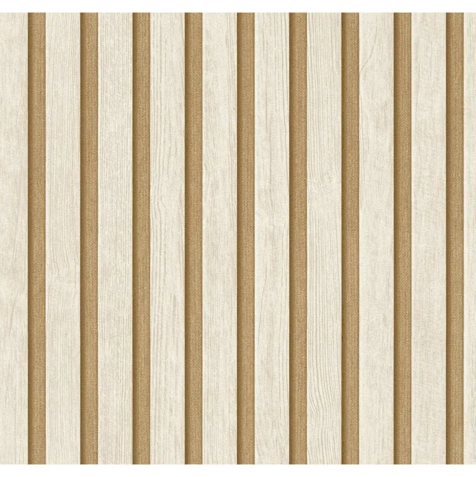 Vliestapete '50 Jahre A.S.' Holzpaneel beige 0,53 x 10,05 m