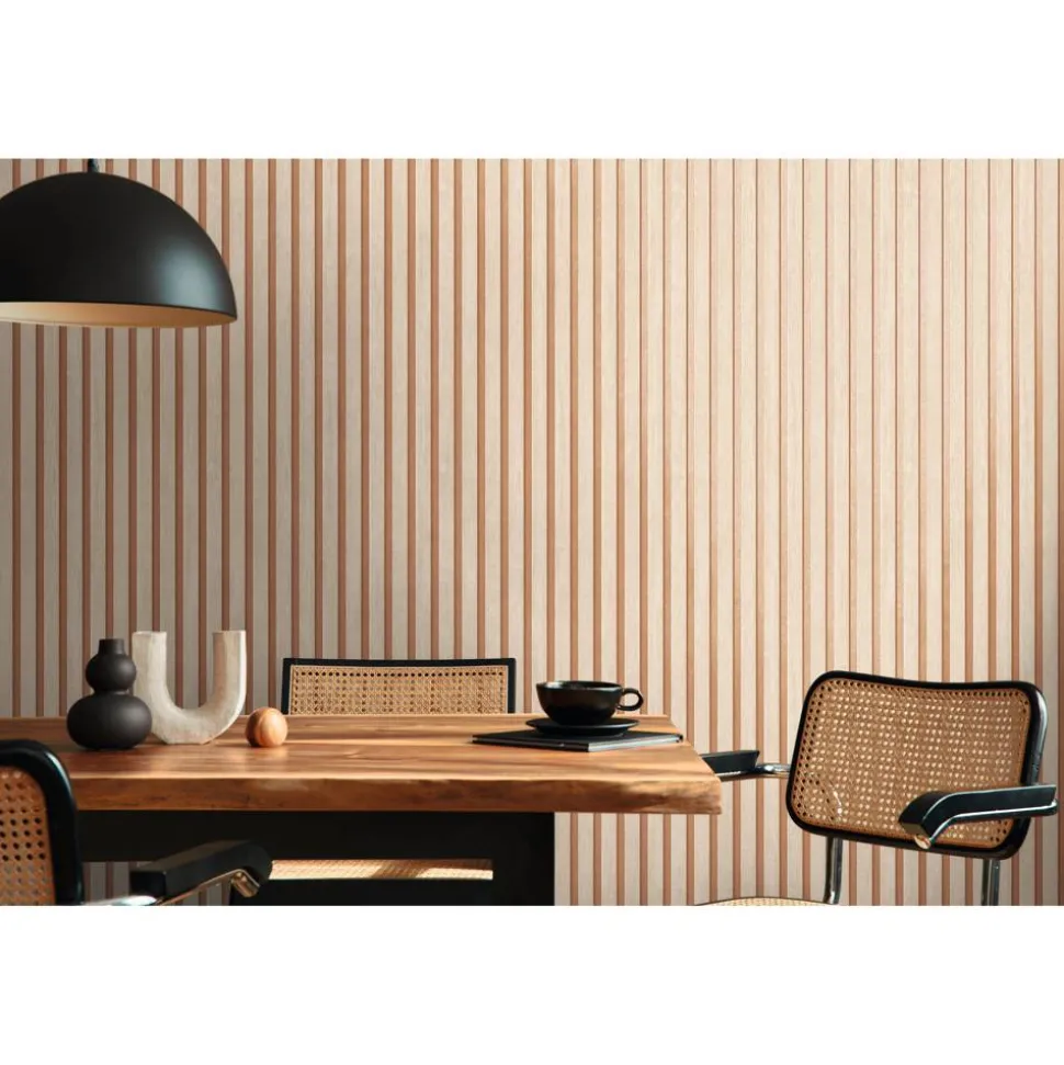 Vliestapete '50 Jahre A.S.' Holzpaneel beige 0,53 x 10,05 m