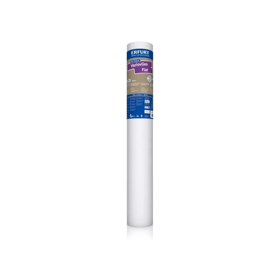 Vliestapete 'Variovlies Flat Classic' weiß 0,75 x 25 m