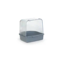 Vogelbadehaus grau 13 x 13 x 13 cm
