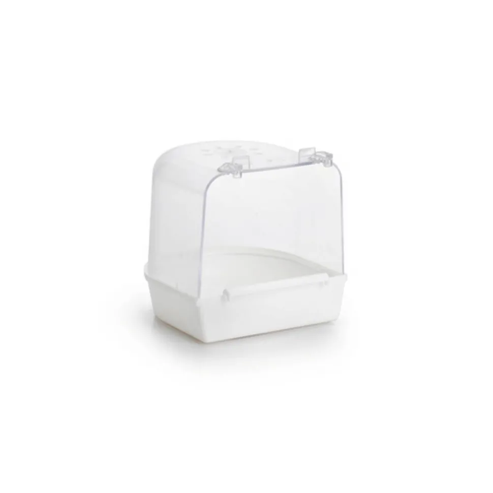 Vogelbadehaus weiß 13 x 13 x 13 cm
