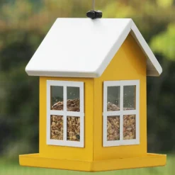 Vogelfutterhaus 'Sara' gelb 14 x 14 x 19,5 cm