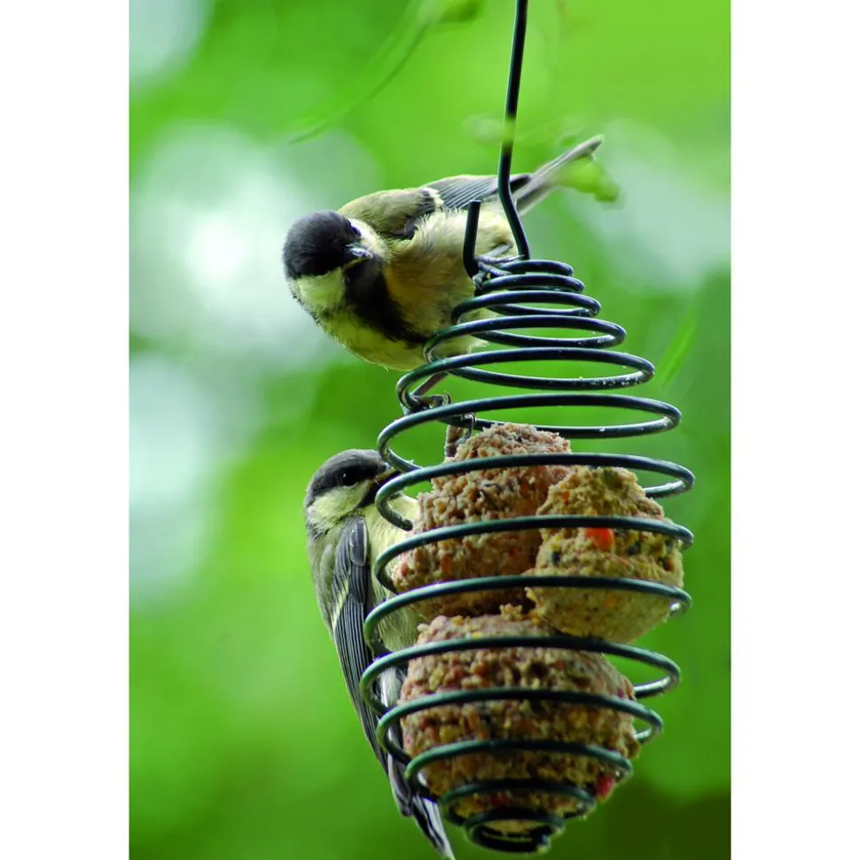 Vogelfutterspender 'Feder' grün 7,5 x 26,5 cm