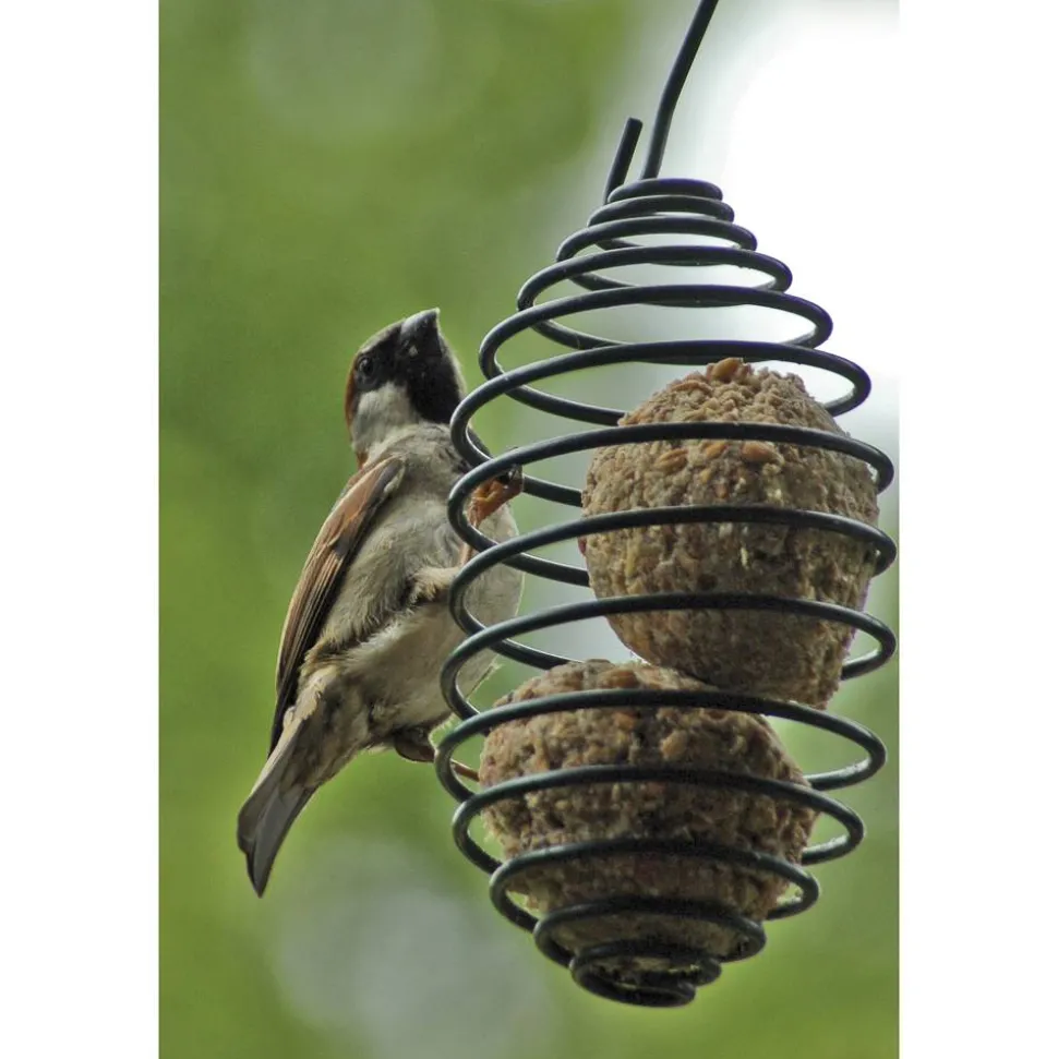 Vogelfutterspender 'Feder' grün 7,5 x 26,5 cm
