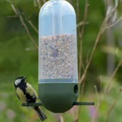 Vogelfutterspender grün 9 x 25 x 9 cm