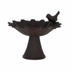Vogeltränke aus Guss braun 15,5 x 19,5 x 18 cm