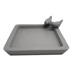 Vogeltränke Zement grau 30 x 30 x 4 cm