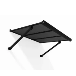 Vordach 'Augustine' schwarz 90,5 x 111 cm Polycarbonat grau