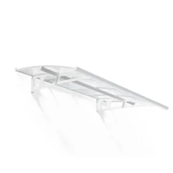 Vordach 'Bordeaux' weiß 139 x 223,5 cm Polycarbonat transparent