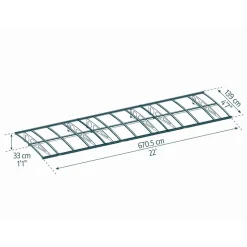 Vordach 'Bordeaux' weiß 139 x 670,5 cm Polycarbonat transparent