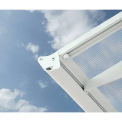 Vordach 'Bordeaux' weiß 139 x 670,5 cm Polycarbonat transparent