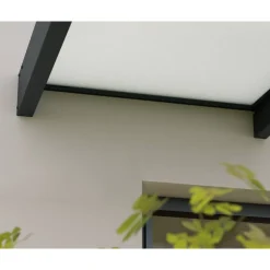 Vordach 'Sophia XL' anthrazit 140 x 750 cm Acrylglas opalweiß