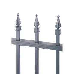Vorgartenzaun 'Chaussee' Aluminium 200 x 120 cm anthrazit
