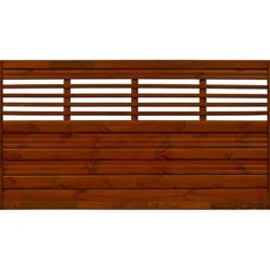 Vorgartenzaun 'Lucca' 180 x 90 cm teak