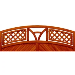 Vorgartenzaun 'Toulon' mit Bogen 180 x 135/150 cm teak