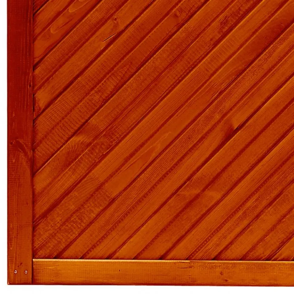 Vorgartenzaun 'Toulon' mit Bogen 180 x 135/150 cm teak
