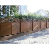 Vorgartenzaun 'Toulon' mit Bogen 180 x 135/150 cm braun