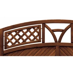 Vorgartenzaun 'Toulon' mit Bogen 180 x 135/150 cm braun