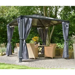 Vorhang-Set dunkelgrau für Pavillon Milano 3 x 4 m