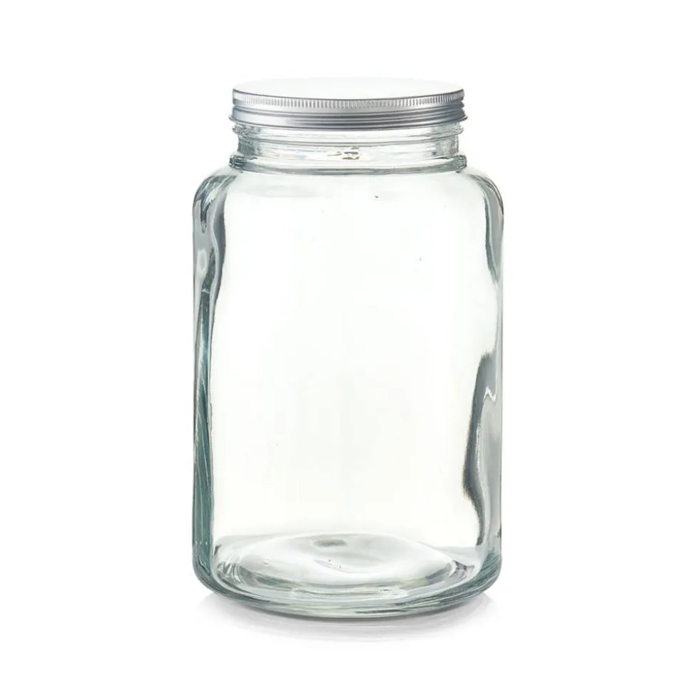 Vorratsglas transparent 4,9 l mit Metalldeckel