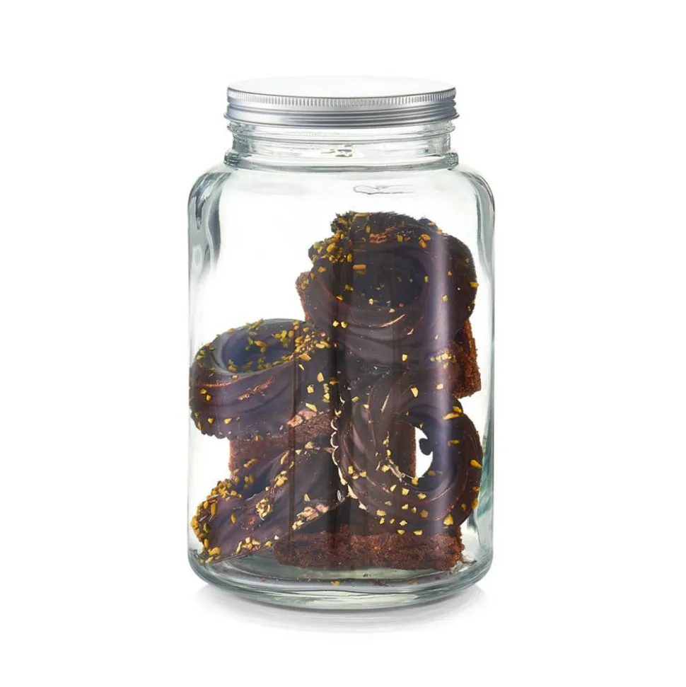 Vorratsglas transparent 4,9 l mit Metalldeckel