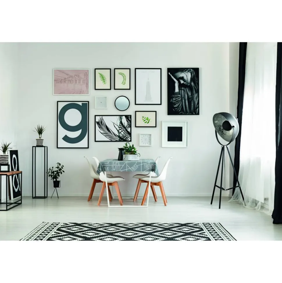 Wachstuch-Tischdecke 'Monte Carlo' credo-silber 140 x 110 cm