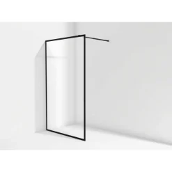 Walk In Duschkabine schwarz 120 x 200 cm