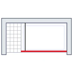 Walk In Duschwand 'Alexa Style 2.0' schwarz 90 x 200 cm