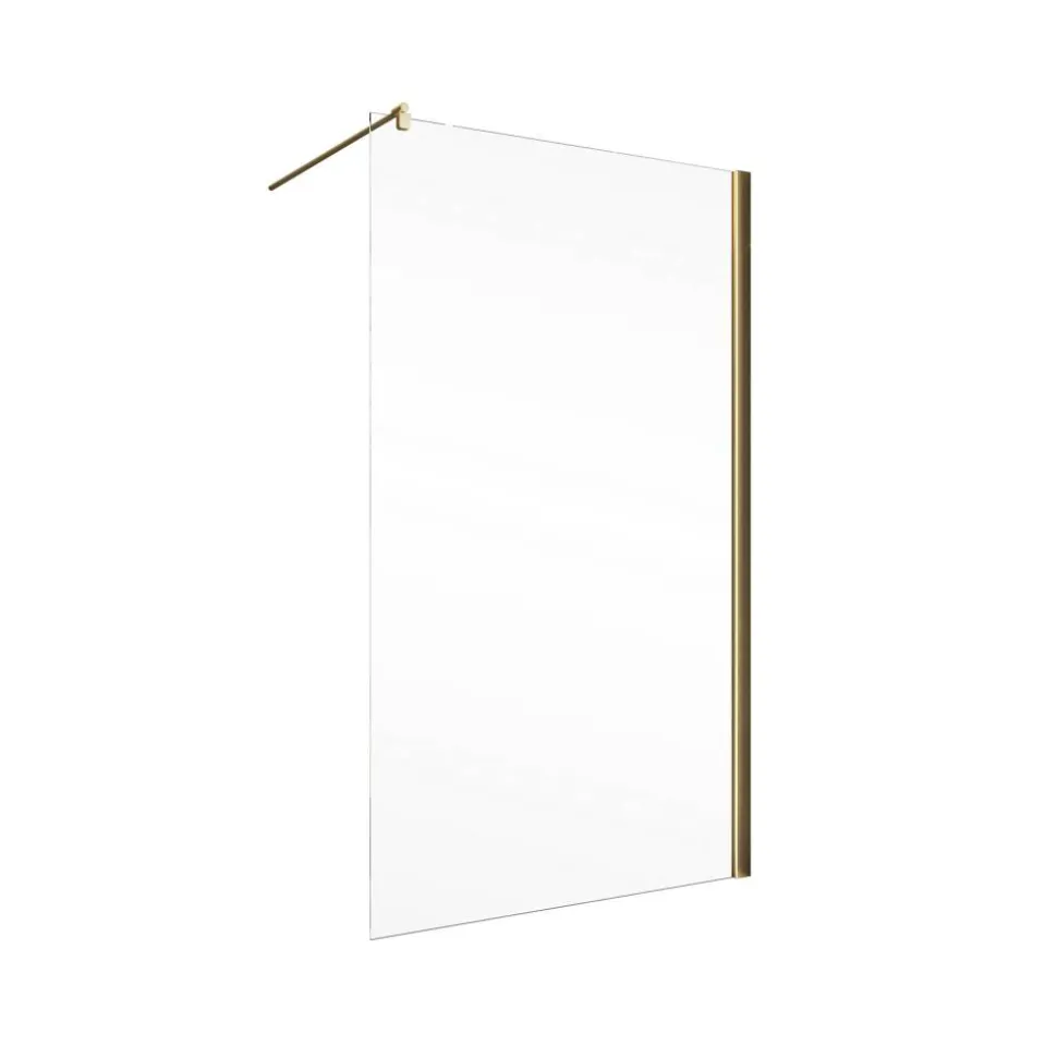Walk-In-Duschwand 'Alexa Style 2.0' Goldoptik 200 x 100 cm