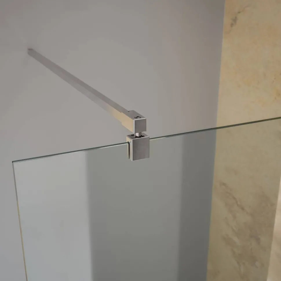 Walk-In-Duschwand 'Toura' chromfarben 90 x 200 cm