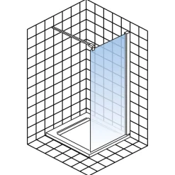 Walk-In-Duschwand 'Trend 2.0' Goldoptik 90 x 200 cm