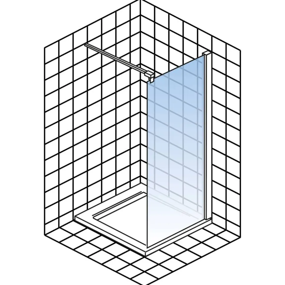 Walk-In-Duschwand 'Trend 2.0' Goldoptik 90 x 200 cm