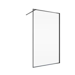 Walk-In-Duschwand 'Trend 2.0' schwarz, 120 x 200 cm