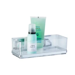 Wandablage 'Vacuum-Loc Quadro' chromfarbend 25,5 x 8,5 x 14 cm