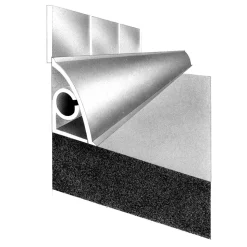 Wandanschlussprofil silbermatt 25 x 35 x 6000 mm