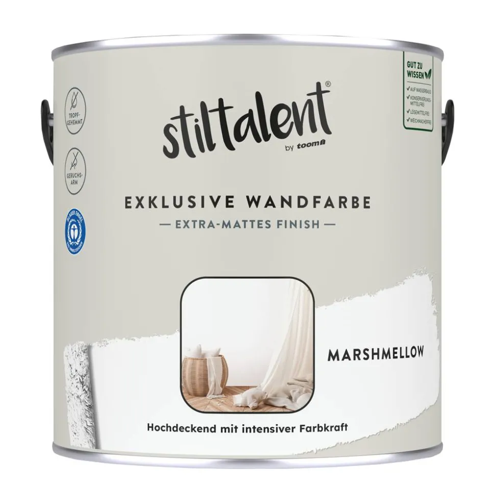 Wandfarbe 'marshmellow' matt 2,5 l