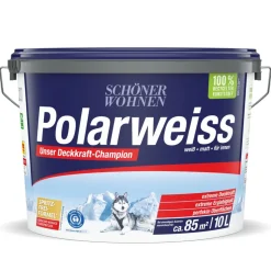 Wandfarbe 'Polarweiß' matt 10 l