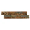 Wandfliese 'Brickstone' Naturstein braun/grau 15 x 55 cm