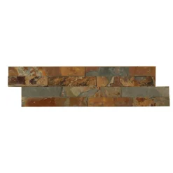 Wandfliese 'Brickstone' Naturstein braun/grau 15 x 55 cm