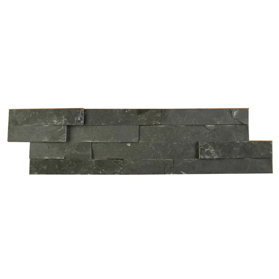 Wandfliese 'Brickstone' Naturstein grau 15 x 55 cm