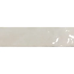 Wandfliese 'Brunei' weiß glänzend 6,5 x 25 cm